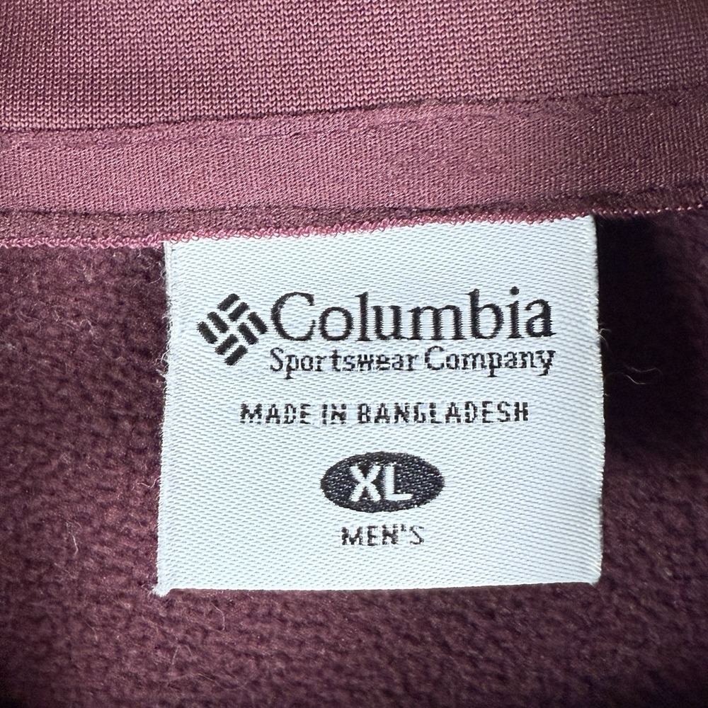 Virginia Tech Hokies‎ Columbia Omnishield 1/4 Zip-Up Jacket Maroon Mens XL NCAA - Picture 8 of 10